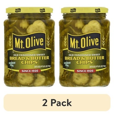Old Fashioned Sweet Bread and Butter Pickle Chips, 2 Pack, 24 Fl Oz Jar