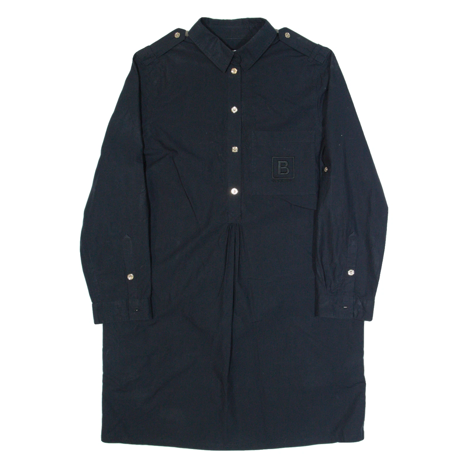 BURBERRY camicia donna abito nero manica lunga lunghezza ginocchio UK 6