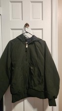 MENS VINTAGE CARHARTT JACKET J69 OLV Olive Green Quilted LINING CANVAS SIZE XL