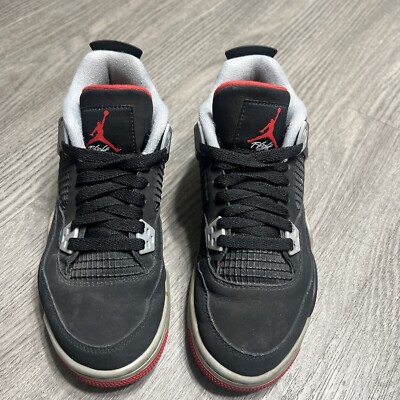 Size 5.5 - Jordan 4 Retro Bred Black/Fire Red Cement 2019 | eBay display picture 1