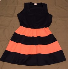 Womens Urban Rose Sleeveless Fit and Flare Dress Pink Blue Size 1X Stretch