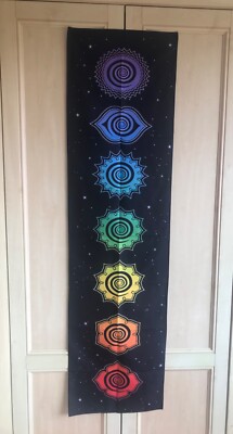 7 Chakra Wandbehang Meditation Yoga 40 x 150 cm