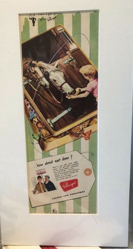 Original 1955 Vintage Confectionary Matted Advert Sharps Toffees A Gay Gift