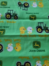NOS 1.33 Yds. X 44in John Deere Tractor  Ducks Cotton Quilt Fabric OOP