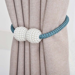 Image result for magnetic pearl curtain tie backs