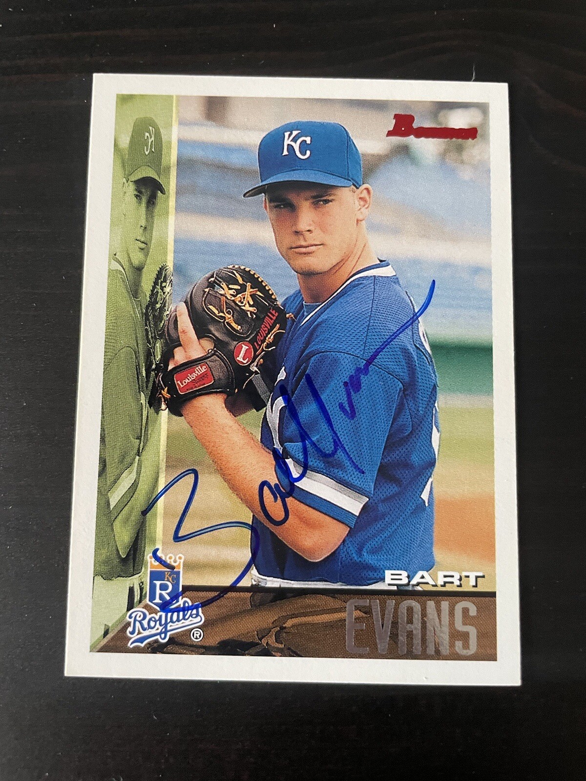 1995 Bowman #35 Bart Evans Kansas City Royals Signed Card Autographed