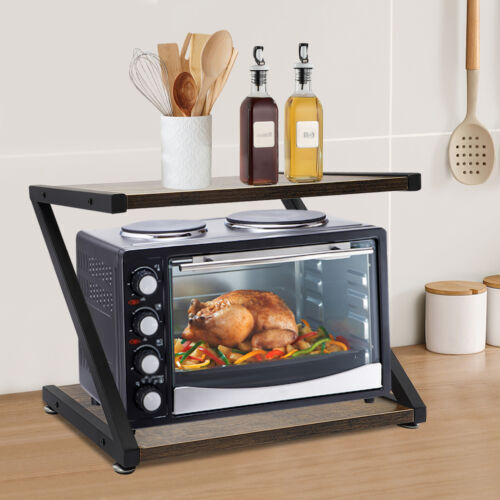 2-Ebenen Drucker Druckerständer Schreibtisch Regal Monitorständer Druckerständer - Afbeelding 14 van 23