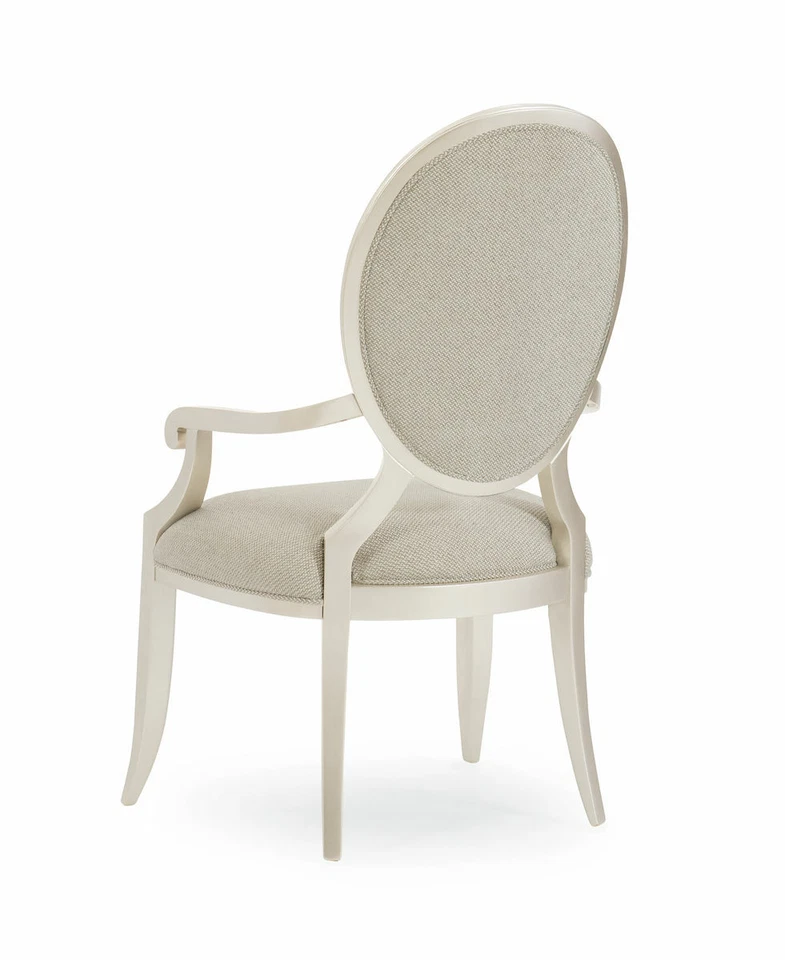 Modern Birch Arm Chair Soft Silver Finish - Image 2 of 3