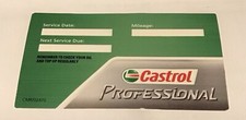 2 Castrol service labels Sticker Car Maintenance Oil Change