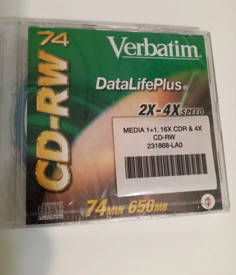 Verbatim Dual Pack- CD-R 80 Min 700 MB 24x & CD- RW 74 Min 750 MB 2x-4x- New... - Image 3 of 4