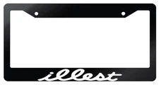 Illest Glossy Black License Plate Frame JDM Auto