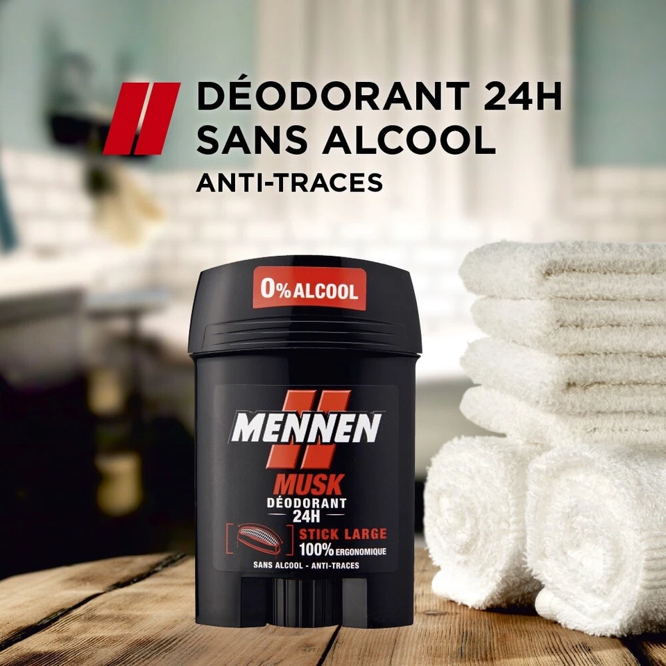 *Lot de 3* déodorants stick MENNEN musk 60ml - Photo 2/3