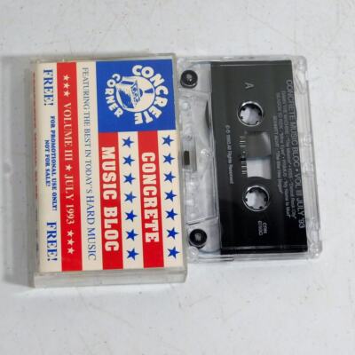 Concrete Music Bloc Volume 3 July 1993 Cassette Sampler Tested Working w Sticker