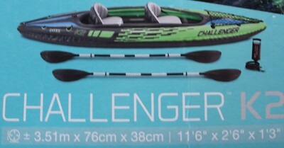 INTEX Challenger K2 Schlauchboot aufblasbares Kajak 351 x 76 x 38 cm (F27N)