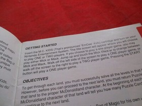 M.C. Kids Nintendo NES Instruction Manual Booklet ONLY #W1 *No cover*
