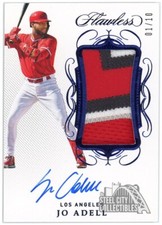 Jo Adell 2020 Panini Flawless Sapphire Patch Autograph Card #PA-JA 01/10