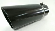 Diesel Black Stainless Steel Colt on Exhaust Tip 5" Inlet-6" Outlet-15" Long