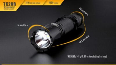 Fenix TK20R LED Taschenlampe 1200 Lumen 310 m incl. 2600 mAh Akku
