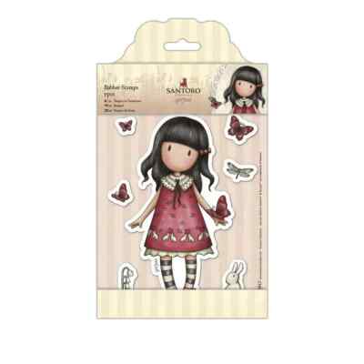 Docrafts Santoro's Gorjuss Rubber Stamps 7/Pkg Time To Fly NEW