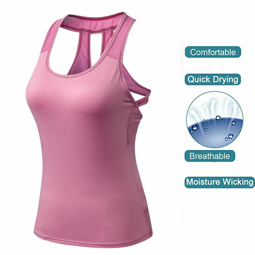 Womens Cute Workout Clothes Mesh Yoga Tops Exercise Gym Shirts Running