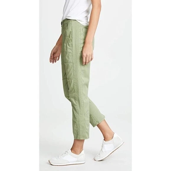 Stretch cotton 2024 cropped trousers