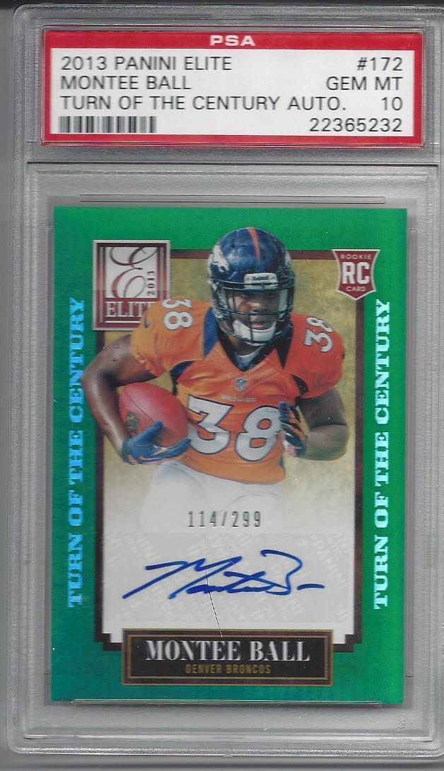 Montee Ball Panini Elite #172 Turn of the Century Autograph