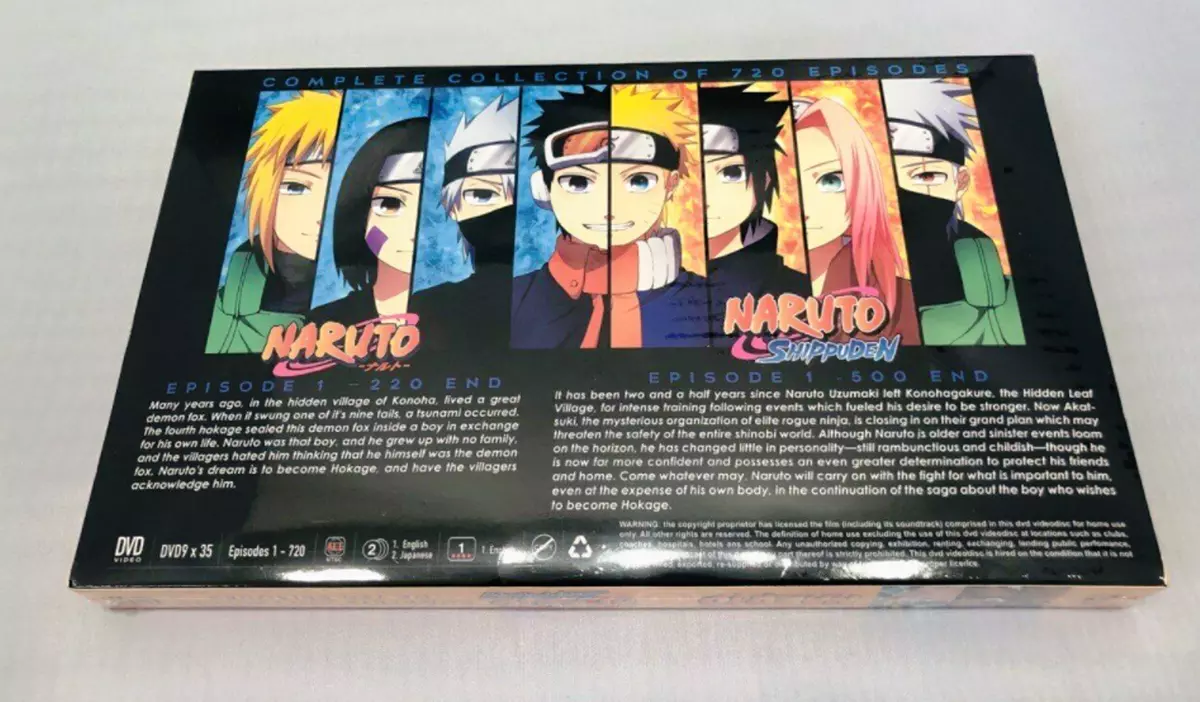 Naruto Shippuden ENGLISH DUBBED Complete Series Box Set Ep 1 - 720 End DHL