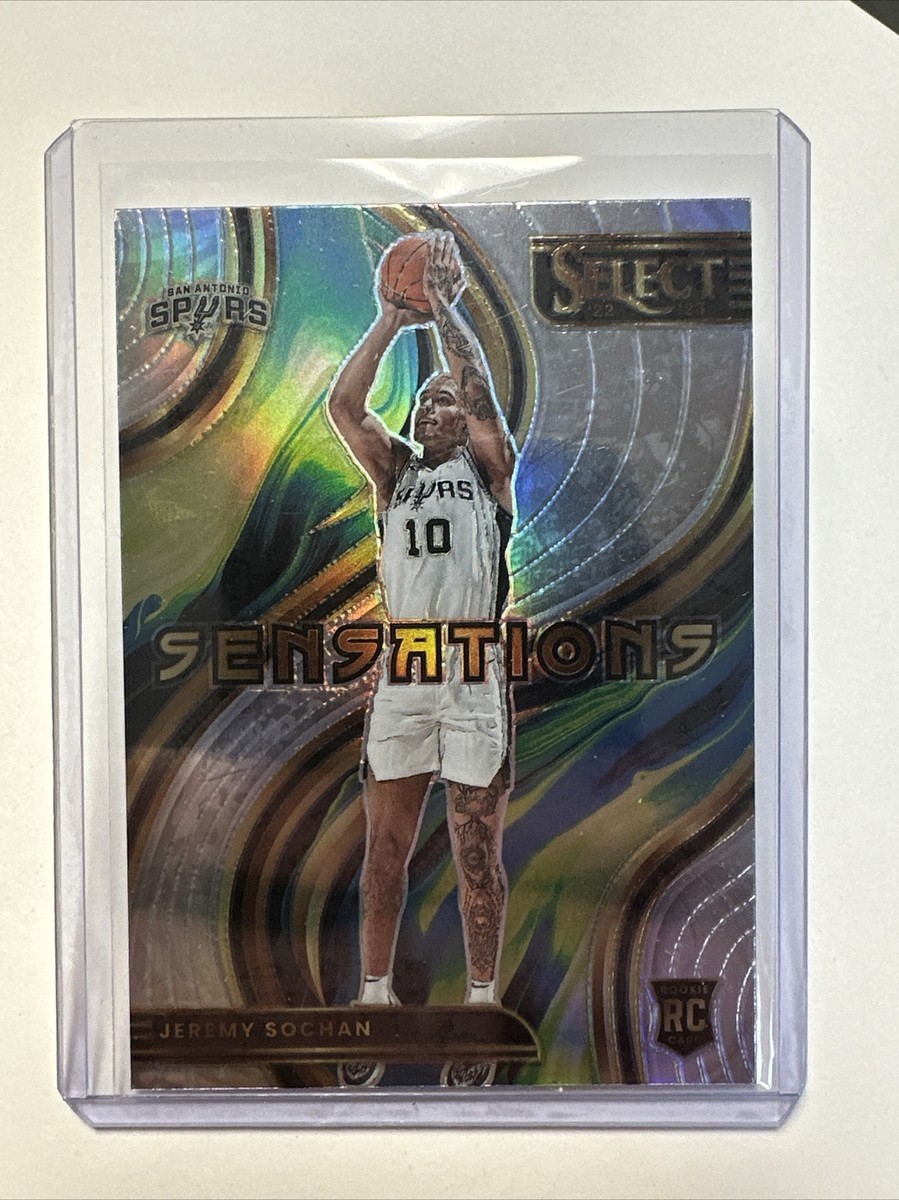 Jeremy Sochan RC 2022-23 Panini Select Sensations Insert #25 San 