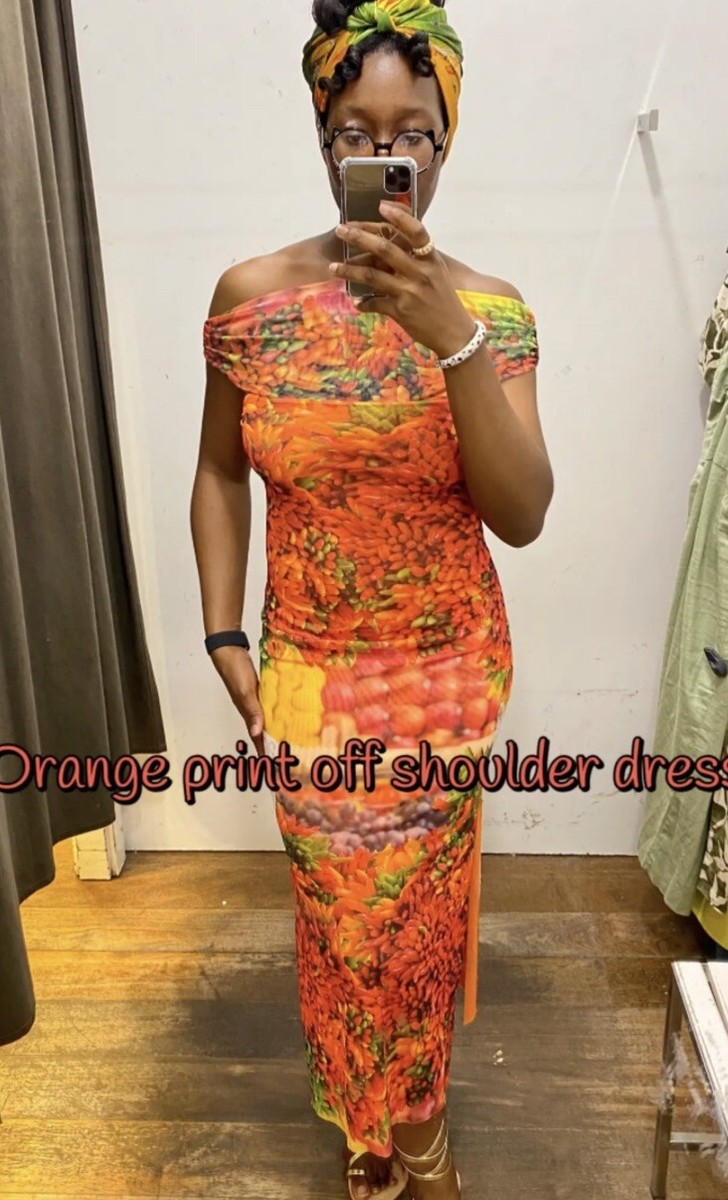 NWT ZARA NEW WOMAN OFF SHOULDER MIDI Chili Pepper