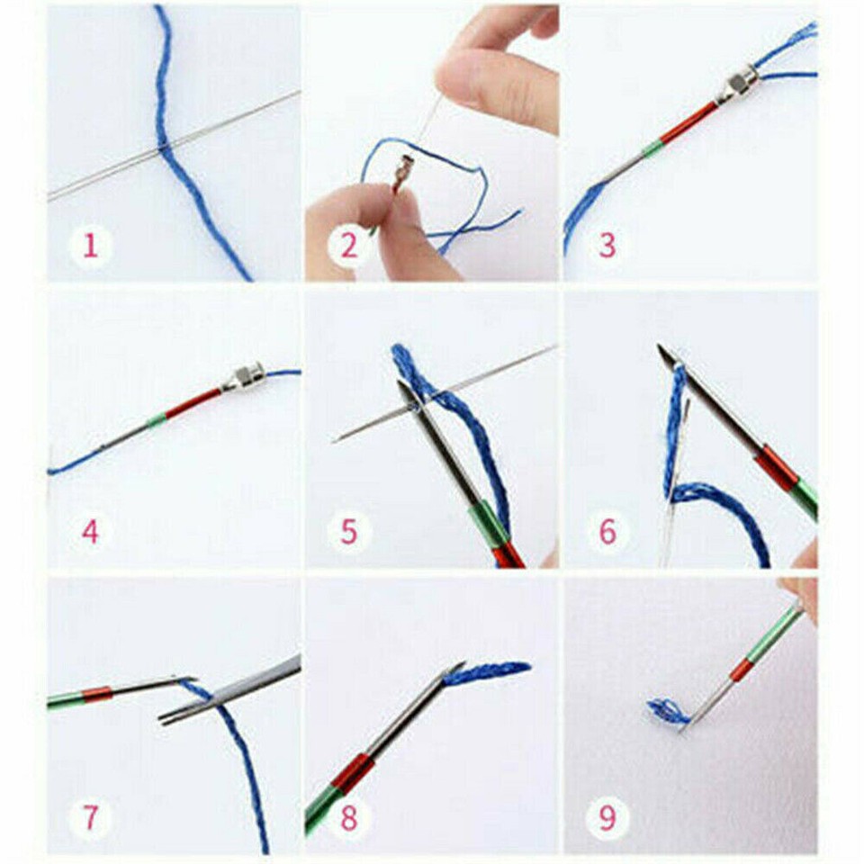 8pcs Embroidery Pen Pin Knitting Sewing Crafts Tools Threader Punch ...