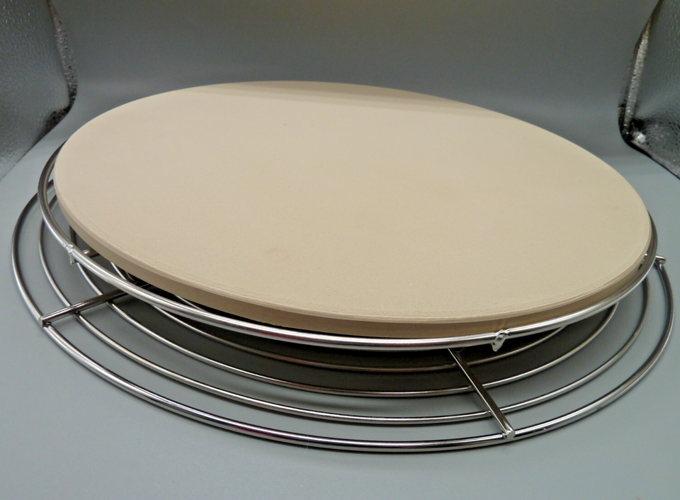 PIZZA STONE AND WIRE RACK PERFECT PIZZA COOKING CRISP BASE 10