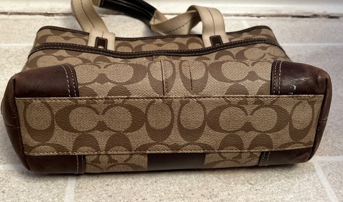 Coach Heritage Stripe Leather Tote - Picture 3 of 9