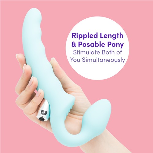 Lovehoney Vibrating Strapless Strap On - 6 inch Ribbed Dildo Vibrator Sex Toy - Picture 3 of 7
