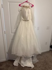 wedding dress size 16w ivory unbranded ball gown