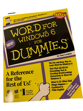 WORD FOR DUMMIES WIN BOOK DAN GOOKIN COLLECTIBLE 1-56884-075-6 LAST ONE