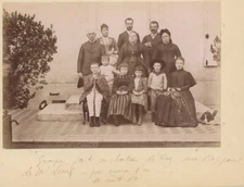 Vierzon (Cher). Groupe au Château de Fay. Tirage albuminé 1889