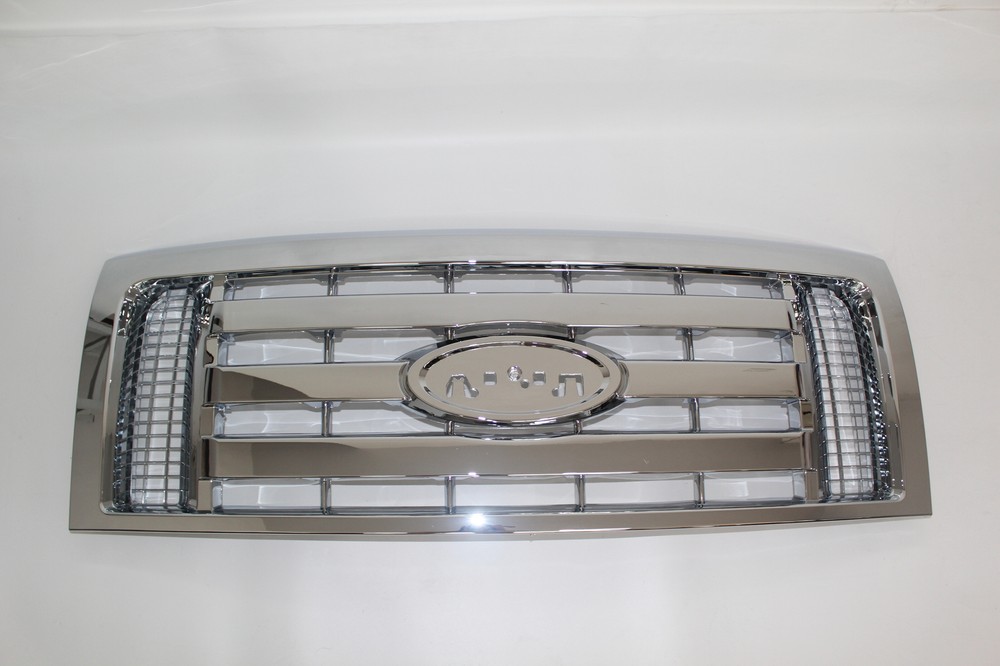 Front Bumper Hood Guards Upper Grille For 2009-2014 Ford F-150 F150 XLT Chrome