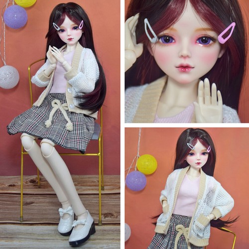 Poupée BJD 1/3 56cm Corps Féminin épissure Vinyle Yeux Mobiles Maquillage Main