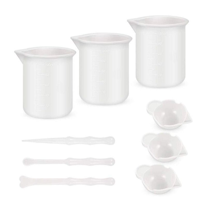 Mixing Nonstick Measuring Cups Silicone Stir Epoxy Resin Jewelry Making