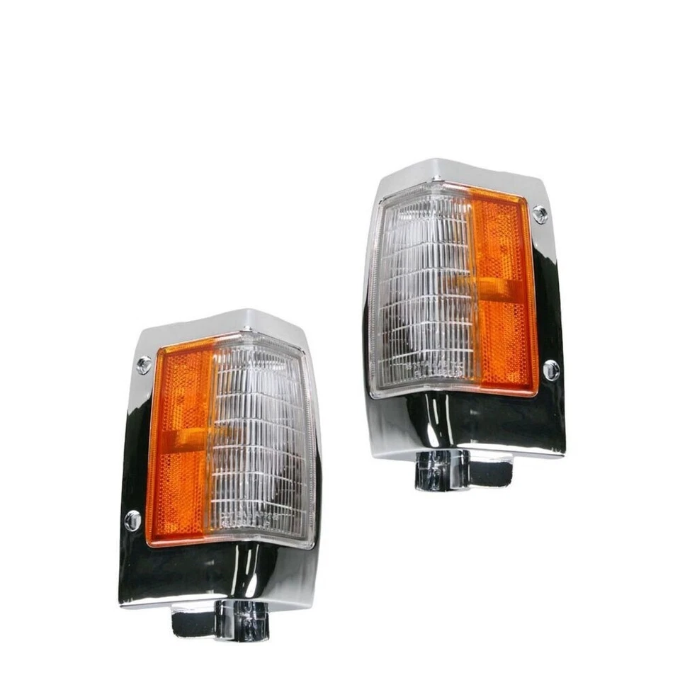 Пара хромированных габаритных огней для парковки угловых боковых габаритных огней для 90–97 D21 - Изображение 2 из 4