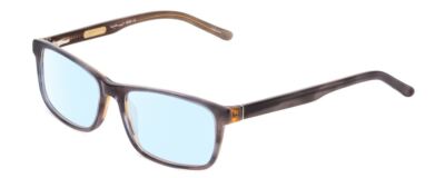 Ernest Hemingway H4806 Unisex Blue Light Eyeglasses Grey Blue/Auburn Brown 56 mm