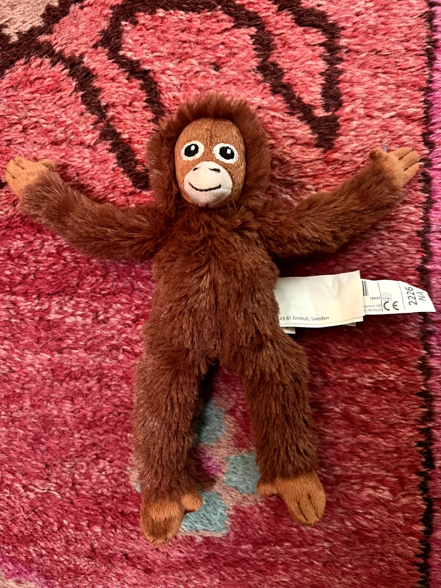 Ikea Djungelskog Orangutan Mini Stuffed Animal Toy Brown Monkey 5.5 Plush  Rare