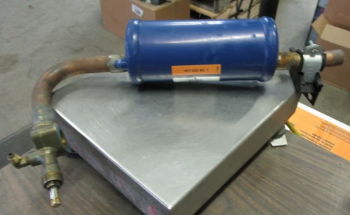 Emerson MU-6033 Refrigerant Muffler Carrier 537 w/Serv. Valve Used Cut Out