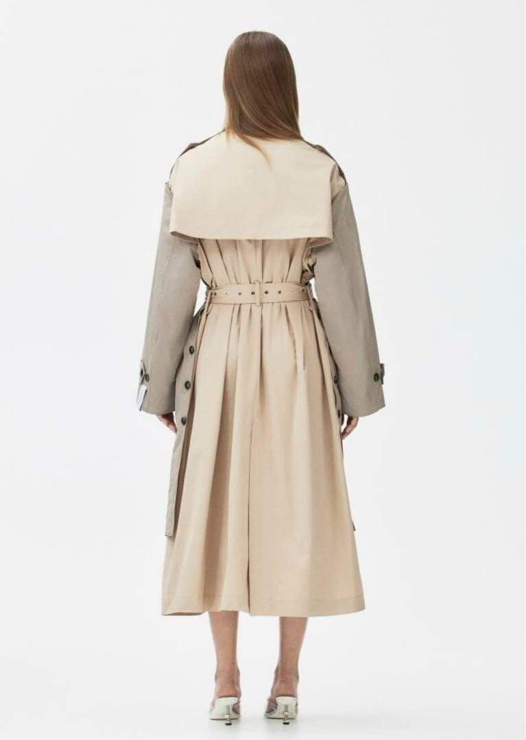 rokh H&M collaboration two-piece twill trench coat M size new 