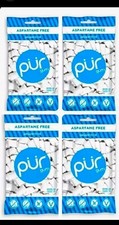 PUR Xylitol Chewing Gum PEPPERMINT 55 Pieces, 4 Pack Sugarless Vegan Pure