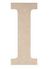 Brand New Unfinished Wooden Craft  Wall Decor Letter I 5x11.6x0.25 In. 