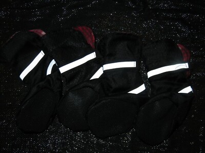 Top Paw Black Reflective Nylon Dog Booties All Weather waterproof