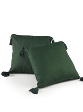 Set 2 federe copricuscini 16"X16" in cotone con decorazione divano arredo casa