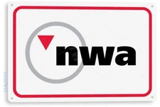 Northwest Airlines Sign, Airport Hangar, Retro Commercial Aviation Tin Sign C620
