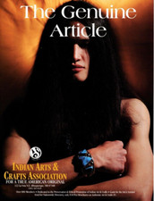 1994 INDIAN ARTS & CRAFTS ASSOC. PRINT AD TURQUOIS BRACELET, NATIVE ART PRINT AD